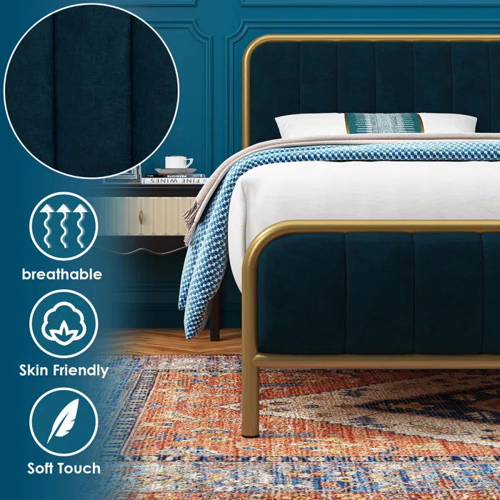 NightCraft Modern Royal Upholstered Bed - Furnishiaa -  -